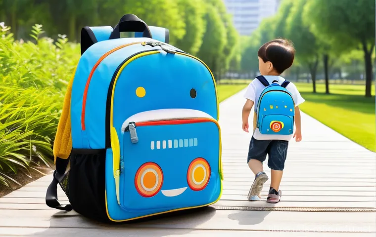 로보카폴리 가방 디자인 - **Prompt 1: Ergonomic and Comfortable Robocar Poli Backpack in a Park**
    A happy 5-year-old child...