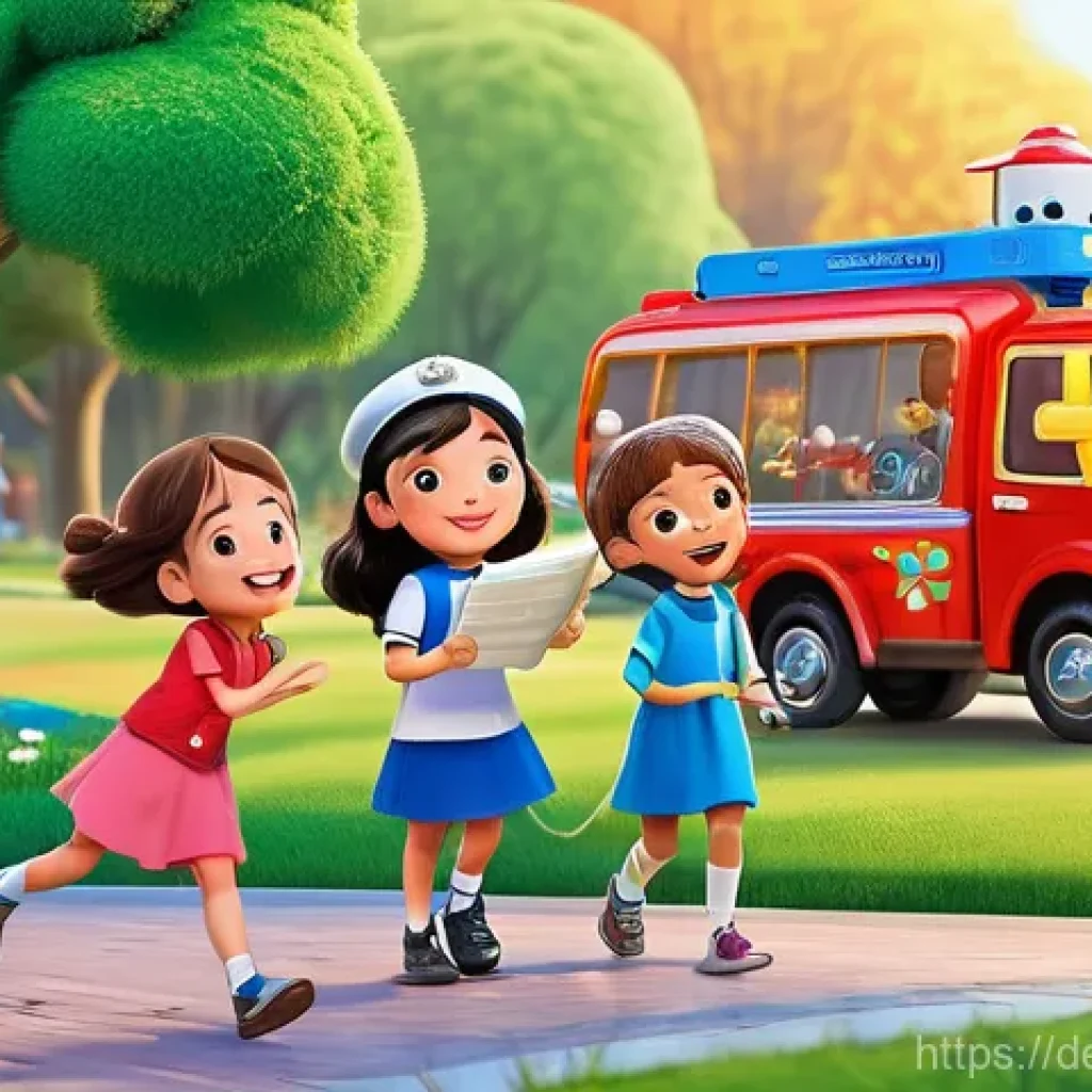 로보카폴리의 시즌별 음악 - **Prompt 1: The Magical Dawn of Brooms Town's Music**
    A heartwarming scene in Brooms Town at daw...