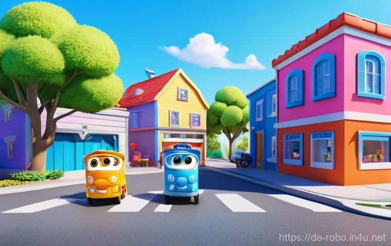 로보카폴리와 어린이 성장 과정 - **Prompt 2: Amber's Gentle Care**
    A heartwarming and highly detailed 3D animated illustration. A...