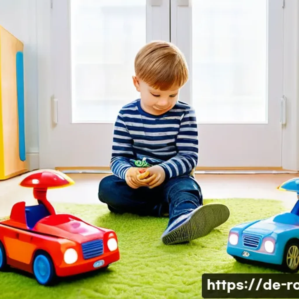 로보카폴리 공식 굿즈 쇼핑몰 - **Prompt:** A brightly lit, modern German living room with a cheerful 6-year-old child, dressed in c...