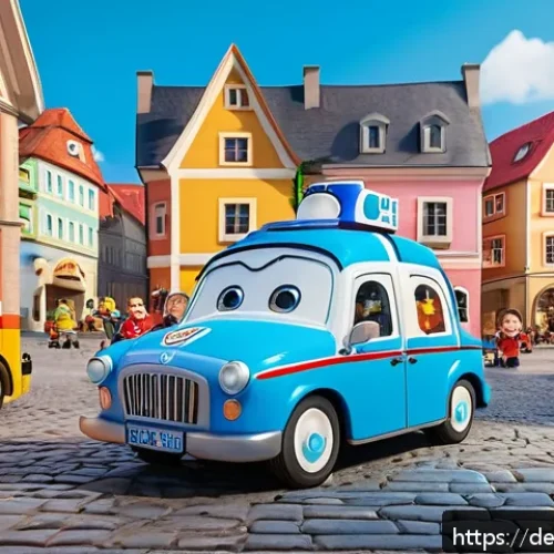 Home 31 로보카폴리의 팬들에게 남긴 메시지 - A vibrant scene featuring the Robocar Poli team working together to solve a rescue mission in a busy...