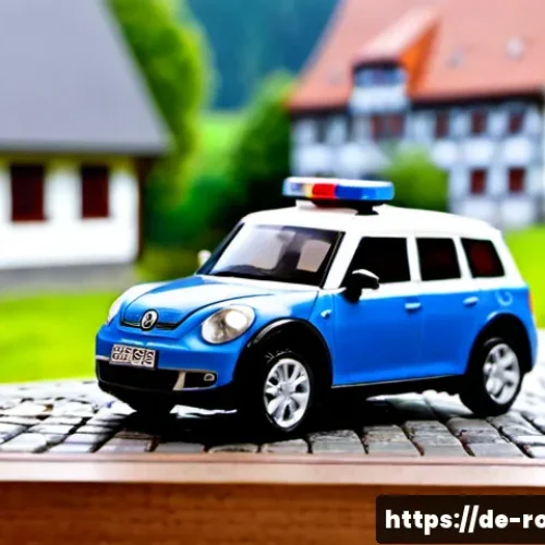 로보카폴리 자동차 모델 영감 - Photorealistic compact blue-and-white rescue car toy model inspired by cheerful children’s emergency...